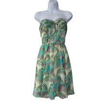 MM Couture Strapless Cocktail Dress Womens Multicolor XS Sweetheart Neckline