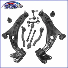 8pcs Front Lower Control Arm Sway Bar Tie Rod For 07-14 Ford Edge Lincoln MKX