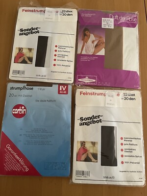 4x Vintage Feinstrumpfhose lady, Ergee 44-46