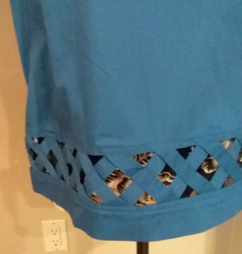 Brooks Brothers Women's Royal Blue Tunic Shirt Top Size S Short Sleeve - Picture 3 of 5