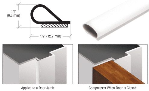 CRL SW250WC White Self-Adhesive Weatherstrip - 100' Roll - Picture 5 of 6