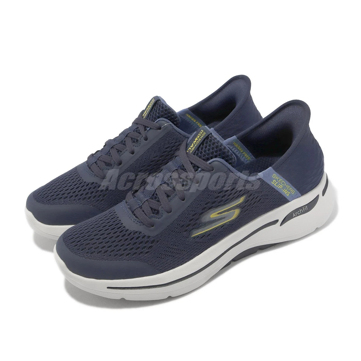 Navy skechers deals slip on