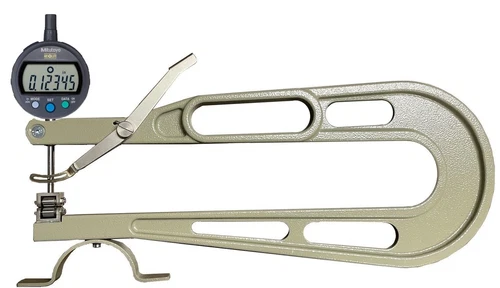 309-35048-391B Deep Throat Digital Thickness Gage Roller Contacts 16" Reach, .00