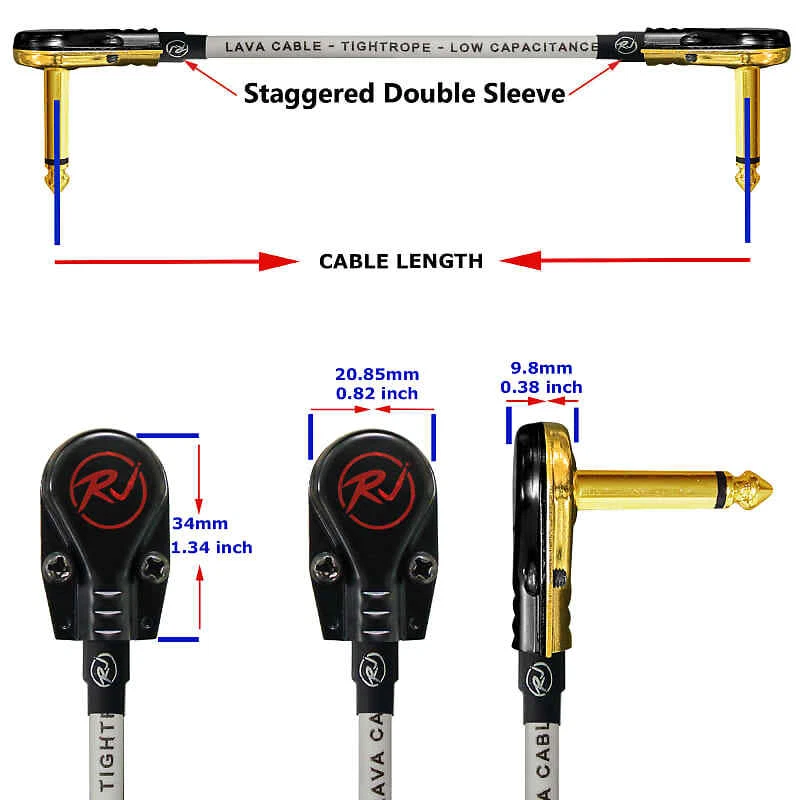 6 x Lava Mini ELC (verde) - 6 pulgadas - instrumento de efectos de bajo para guitarra, cable de conexión Foto 4 de 4