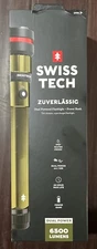 Swiss Tech Zuverlassig 31650 6500 Lumens Dual Power Flashlight + Power Bank