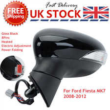 For Ford Fiesta MK7 2008-2012 Left Gloss Black Wing Mirror Electric Power Fold