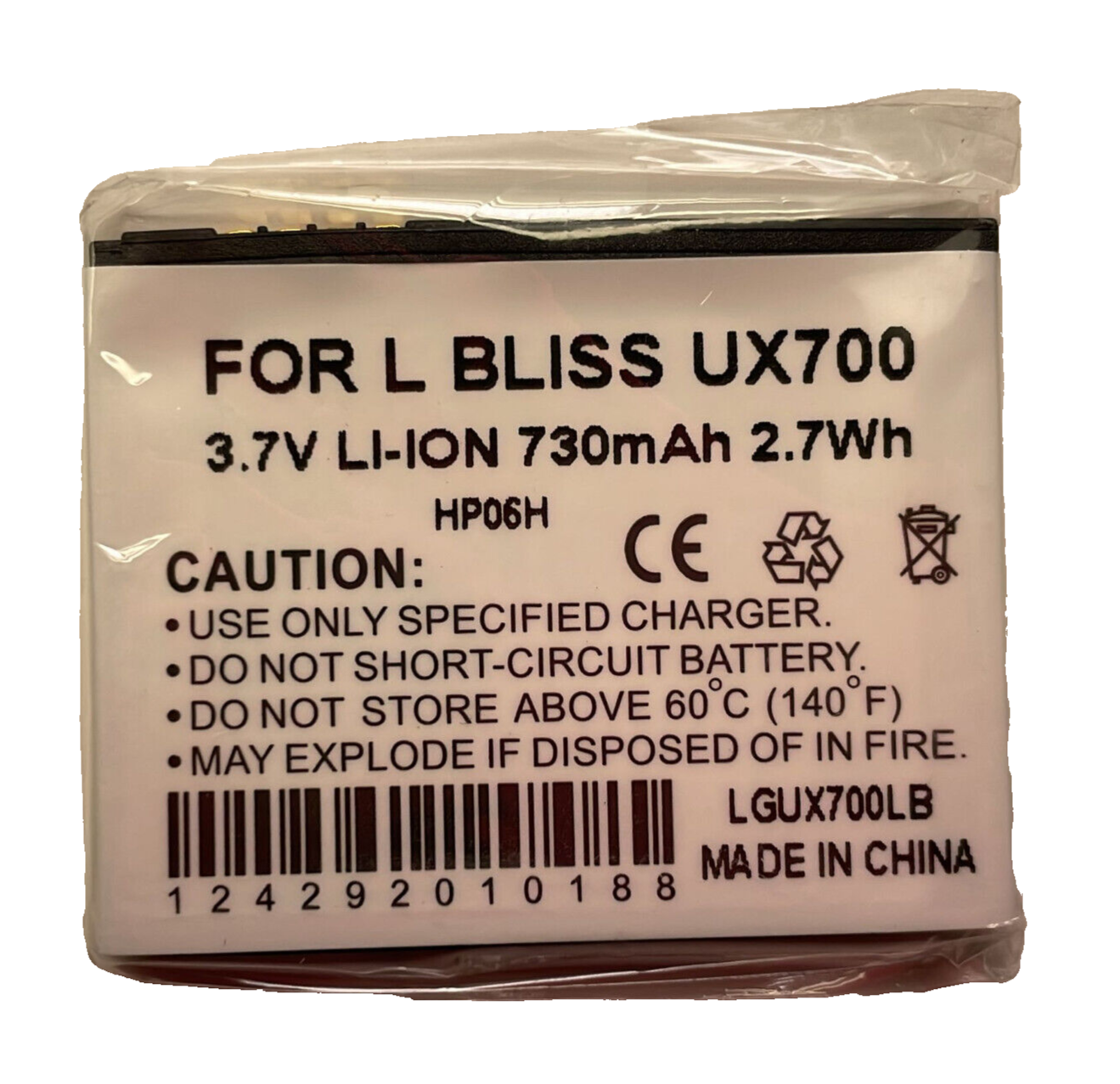 730mAh 3.7V Li-Ion Replacement Battery for LG BLISS UX700 | eBay