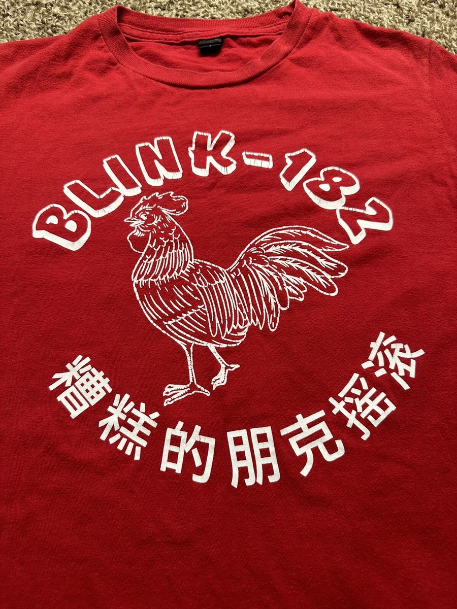 BLINK-182 TRY OUR SPICY COCK SAUCE BAND Small T-SHIRT Rooster Y2K