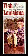 1960s Fish Louisiana Teeming Waters Vintage Travel Brochure River Lake Fishing