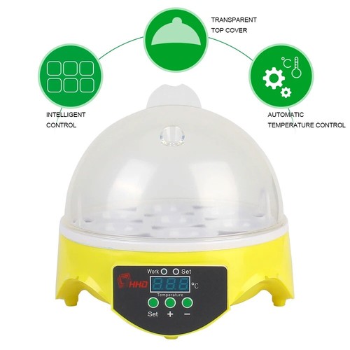 Brooder Poultry Incubator 7 Egg for Chicken Duck Bird Pigeon Mini Egg Incubator - Picture 4 of 19