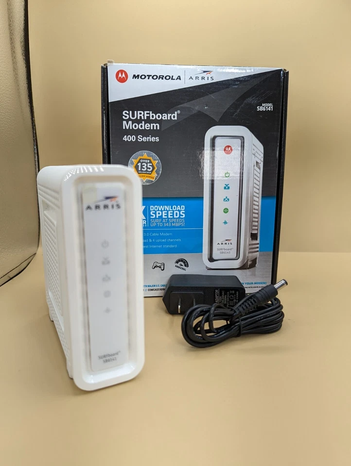 Motorola ARRIS SURFboard SB6141 Docsis 3.0 Cable Modem 400 Series.  G - Image 4 of 4