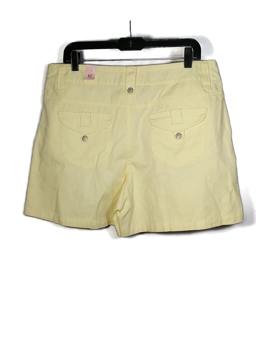 dress barn shorts Dress Barn Yellow Chino Casual Shorts Size 12