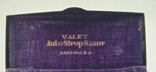 1920's Valet Autostrop Safety Razor Brass Gold Open Comb Single Edge Metal Case - Picture 7 of 8
