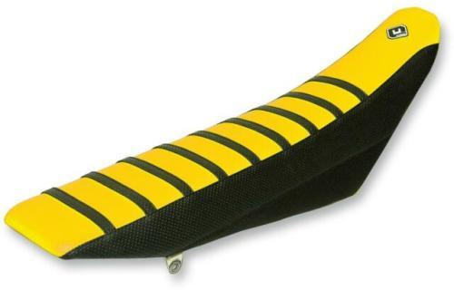 FLU DESIGNS INC. 45506 Pro Rib Seat Cover - Yellow/Black - RM85 '02-'19