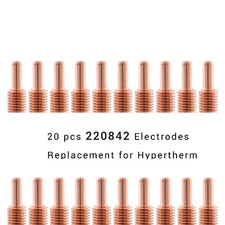 20 pcs 220842 Plasma Cutter Electrodes fit Hypertherm Powermax 45XP 65 85 105