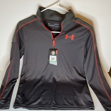Under Armour Youth 1/4 Zip Heatgear Loose Dark Gray 1318203 NWTS