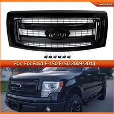 Front Bumper Hood Grille Grill For 2009 - 2014 Ford F-150 F150 Tuxedo Black XLT