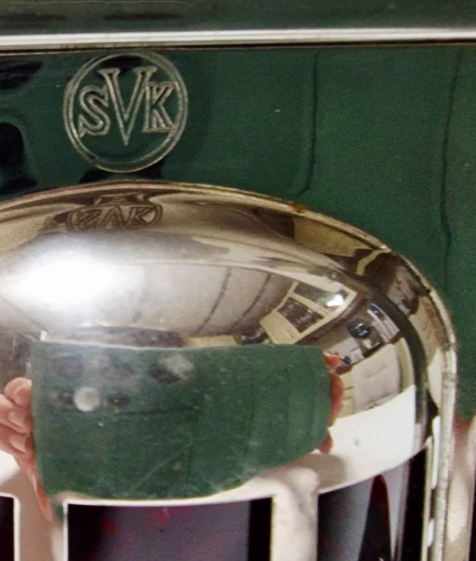 SVK Niederlande - Stövchen mit Rechaud, rotes Glas - Kaffee/Teewärmer - um 1920 - Bild 4 von 4