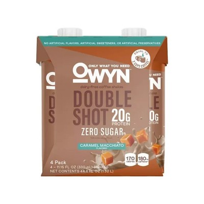 OWYN 20g Double Shot Caramel Macchiato Protein Shake, 4 Count