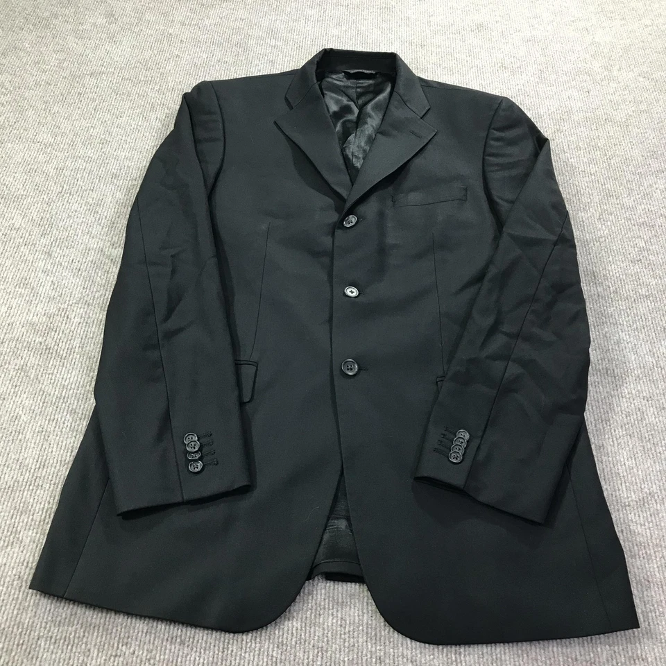 Blazer Banana Republic Para Hombres 40R Negro Moderno Traje de Lana Chaqueta Abrigo Deportivo Clásico Foto 3 de 4