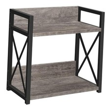 Countertop Shelf Organizer,Coffee Bar Accessories,Spice Rustic Grey Large