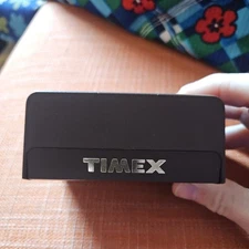 Vintage Timex Empty Watch Display Box Brown Plastic