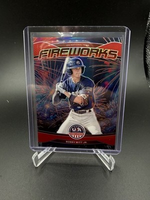 Panini Prizm Stars Stripes Bobby Witt Jr Fireworks Red  /199
