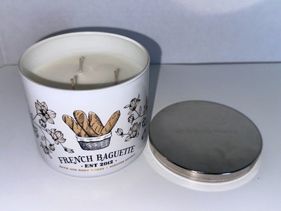 NEW Bath & Body Works French Baguette 3 wick fresh bread scented candle 14.5 oz