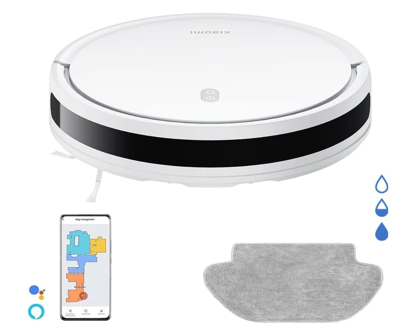 Xiaomi Robot Vacuum E12 Robot Aspirapolvere + LAVAPAVIMENTI - Bianco
