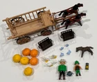 Vintage 1992 Playmobil Harvest Cart Set # 3735 with Pumpkins, Fall, Halloween