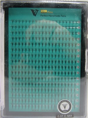 VavaLash 10D Premade Volume Fans   320  0.07 C Curl MIX Lengths 8mm to 15mm