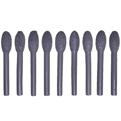 9Pcs Pottery Texture Tool Oval Shape Clay Texture Rollers Set Pottery Clay Tool