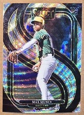 MAX MUNCY PREMIER LEVEL SILVER WAVE PRIZM ROOKIE CARD -2025 PANINI SELECT