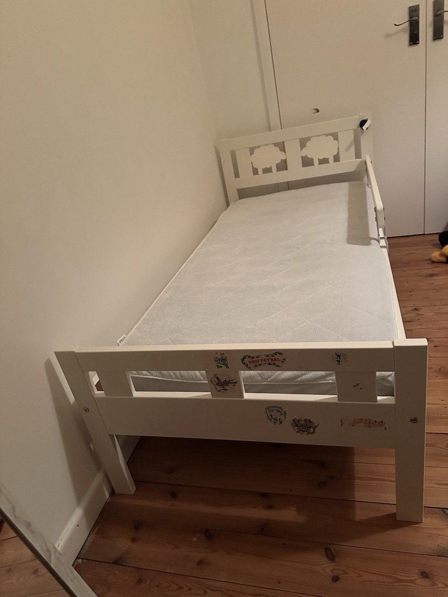 Used Ikea Kids bed KRITTER Bed frame with slatted bed base, white