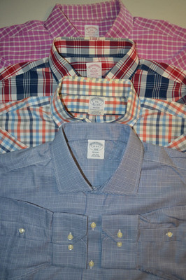 Brooks Brothers Men Pearl Button Down Long Sleeve Shirt Sz 2XL (Set of 4)