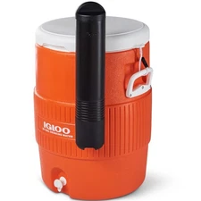 10 Gallon Portable Sports Cooler Water Beverage Dispenser with Flat Seat Lid,...