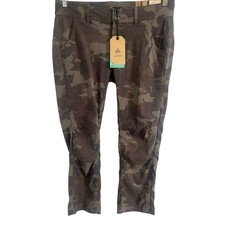 Prana NWT Halle Straight Pant II Black Gray Camo Hiking Outdoor Pants Sz 10S