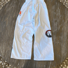 tiger Schulman child karate pants sz 0 youth small white wide cotton