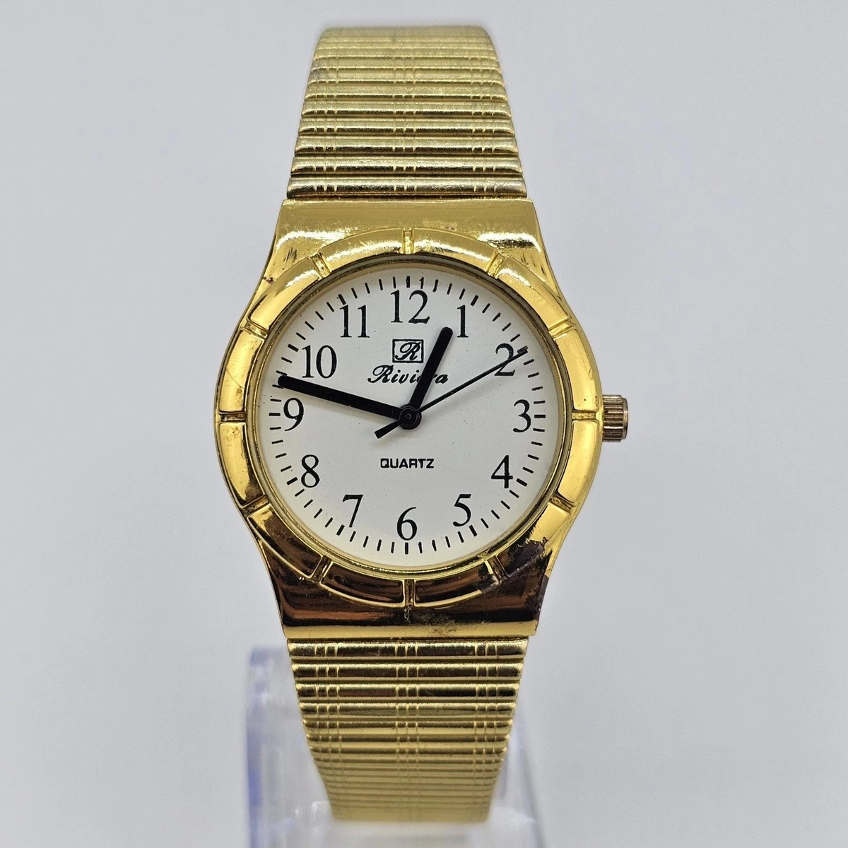 Riviera Women\'s Watch Quartz Gold Tone Ladies Stainless Steel Back Dust Proof Riviera Wristwatches | eBay main image 4
