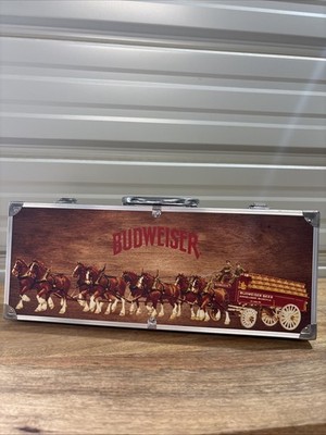 Budweiser Wooden Grill Kit with Carrying Case - Clydesdale
