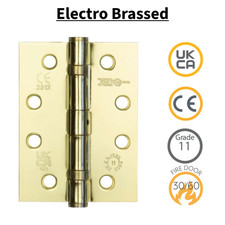 JEDO 4" (102x76mm) Grade 11 Fire Resistant Steel Ball Bearing Hinges PC SC EB