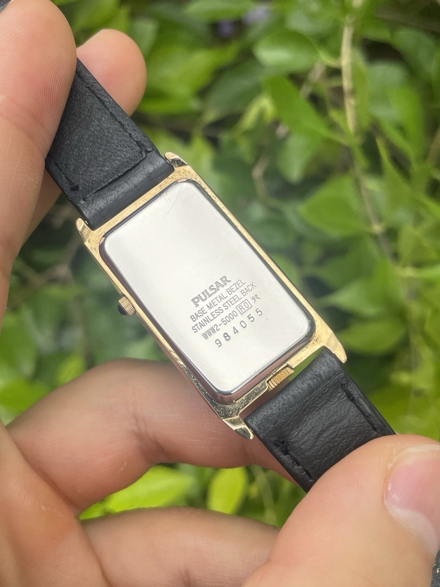 Rare 1990s Pulsar (Seiko) WWW2-5000 R0 Dual Time Mens Tank Dress