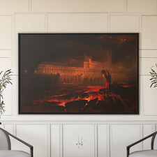 John Martin Pandemonium Canvas/Poster Wall Art - Vintage Painting Print