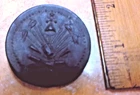 Civil War folding mirror with patreotic design,