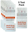 5x 10 in 1 DRUG PANEL TESTS KIT KITS TEST COCAINE HEROIN SPEED ECSTASY USE +MORE