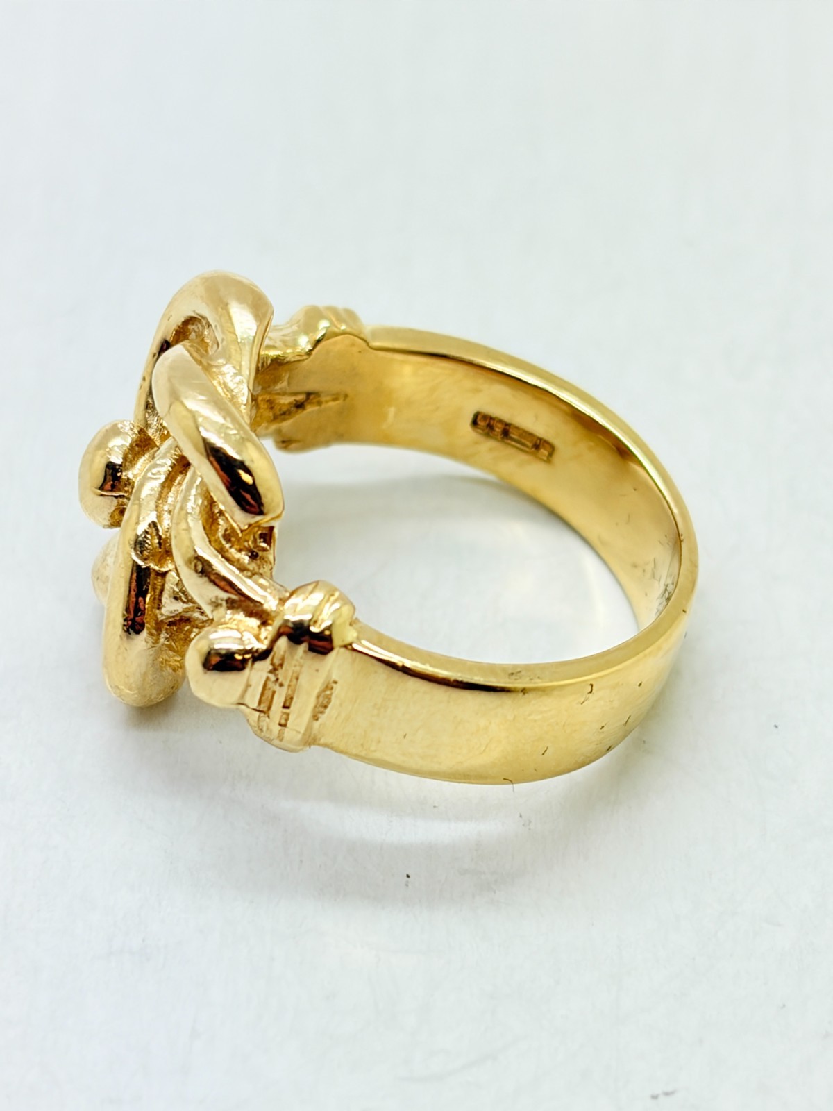 9ct Yellow Solid Gold Knot Ring - image 6