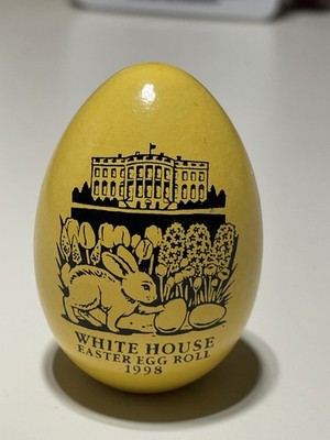 1998 Clinton White House Easter Egg Roll, yellow egg color!