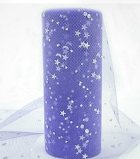 Star Moon Glitter Tulle Roll 10 Yard 15cm Tutu Wedding Decor DIY Party Supplies