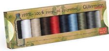Gutermann 100 Recycled Polyester Sew-All Thread 100-10 Basic Coloured Reels, On