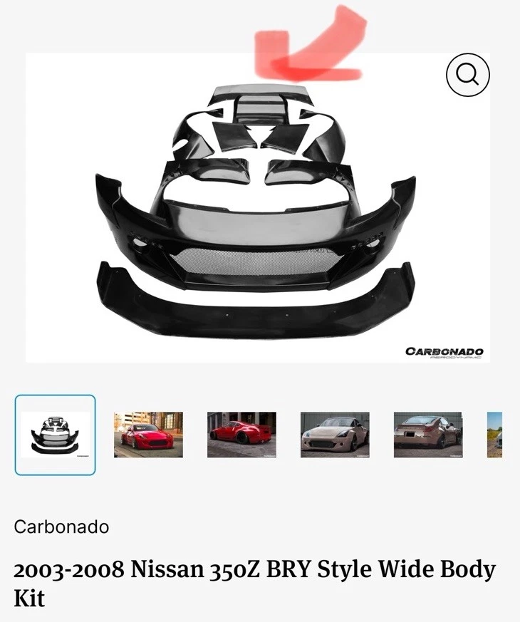 Kit carrocería ancha Nissan 350z BRY Foto 2 de 4
